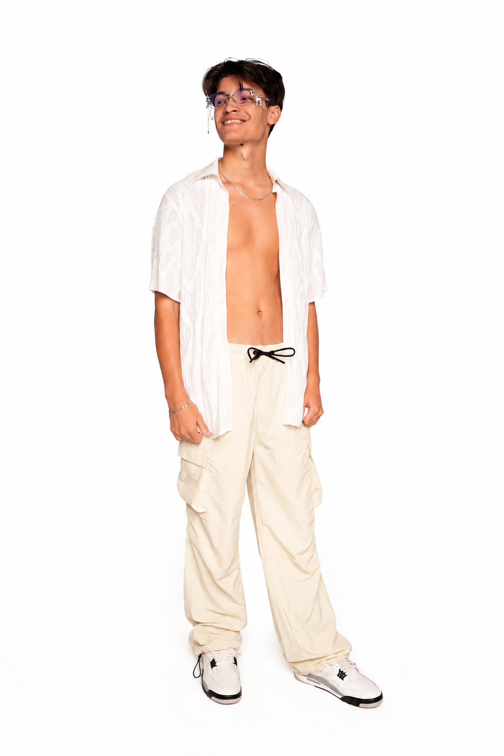 White Willow Sequin Button Down - Image 3