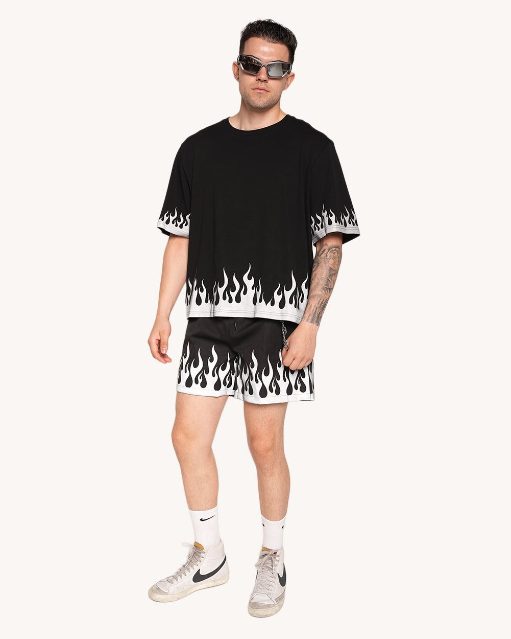 White Hot Chaos Men's Silver Reflective Shorts - Image 2