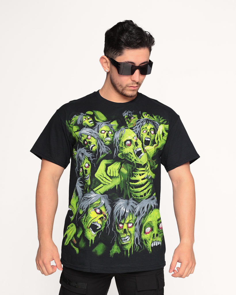 Zombie Apocalypse Tee-Black/Green-Regular-Front--Eric2---L