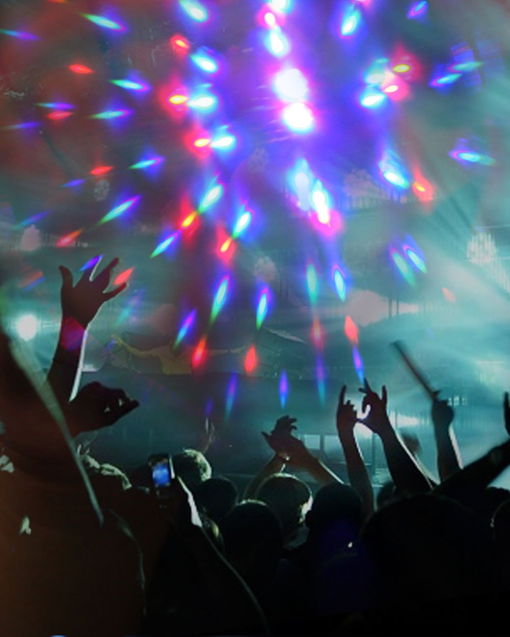 Solid Clear Diffraction Glasses - Black