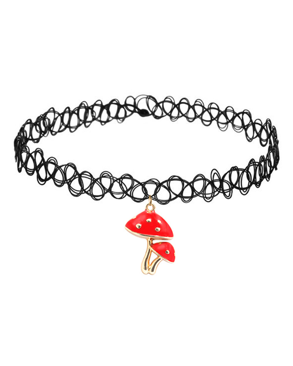 Shroom Boom Choker-Black/Red-Front