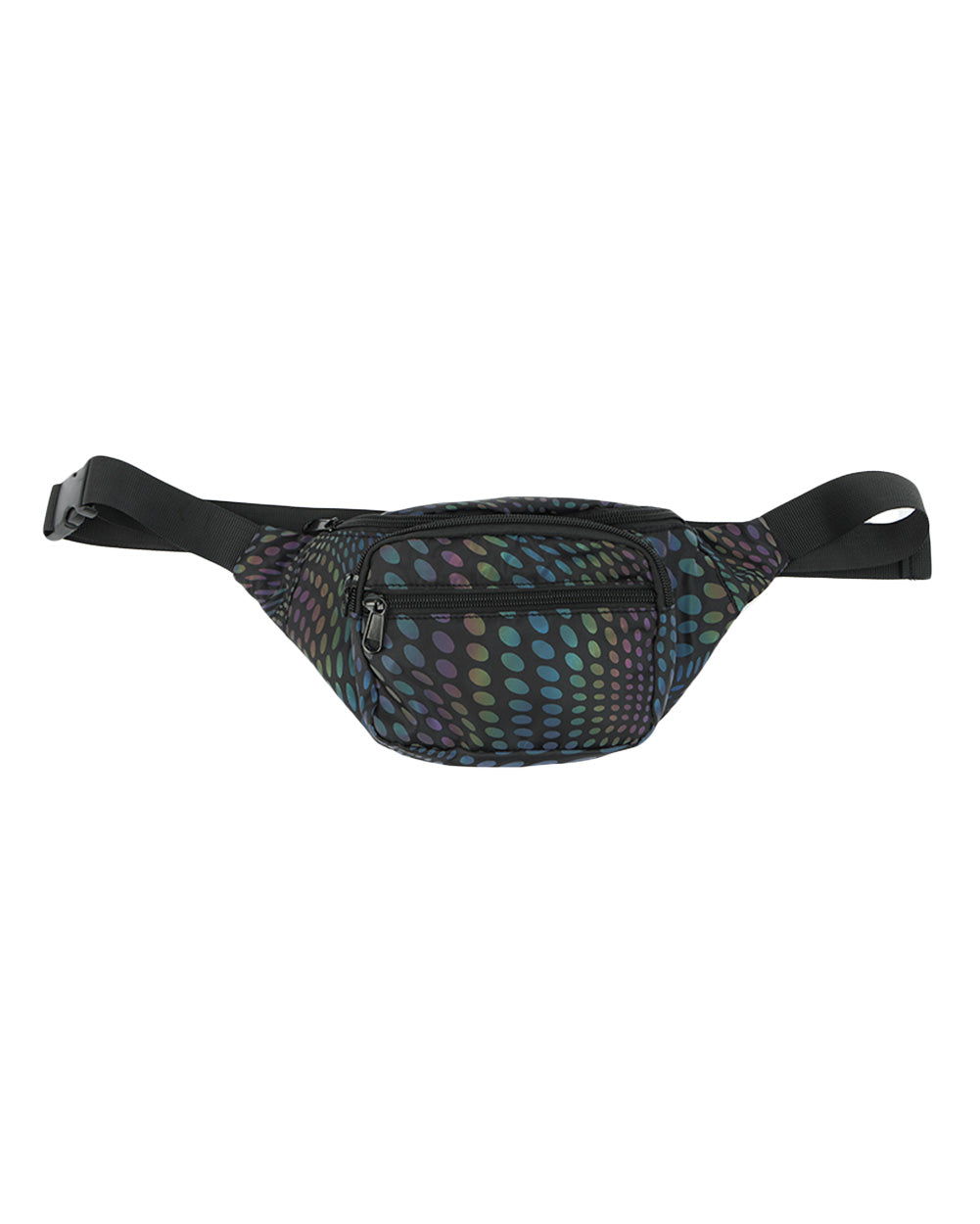 Pixel Perfect Rainbow Reflective Fanny Pack-Rainbow-Regular-Front--Model---S