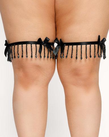 Romantic Possibilities Ribbon & Tassel Single Leg Garter