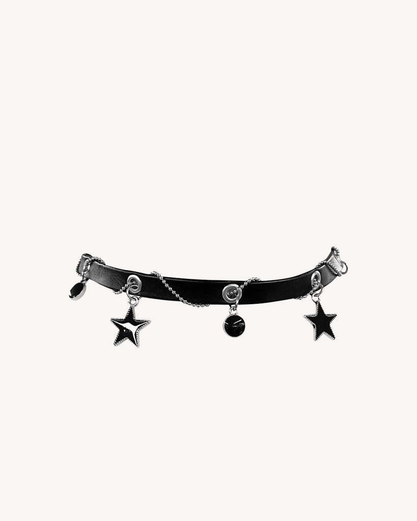 Dark Star Chain Choker-Black/Silver-Regular-Front--Model---S