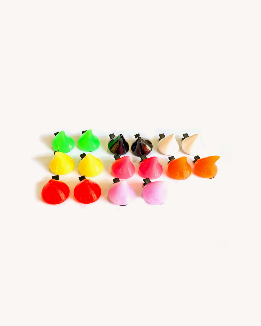 Wanna Play? Devil Horns 8-Pair Set Hair Clips-Assorted-Regular-Front--Model---S