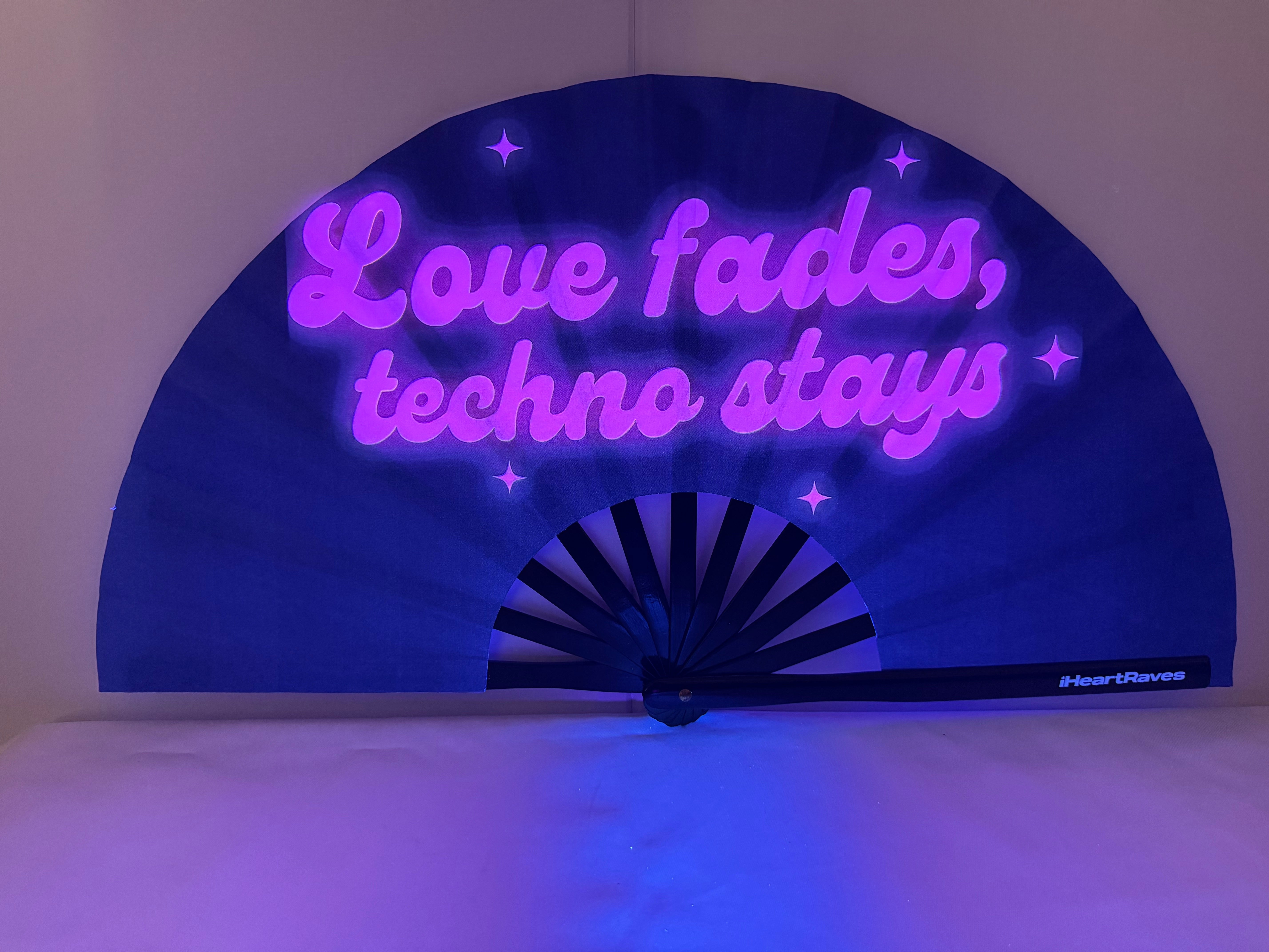 Techno Lover Small Hand Fan - Image 34647903862967