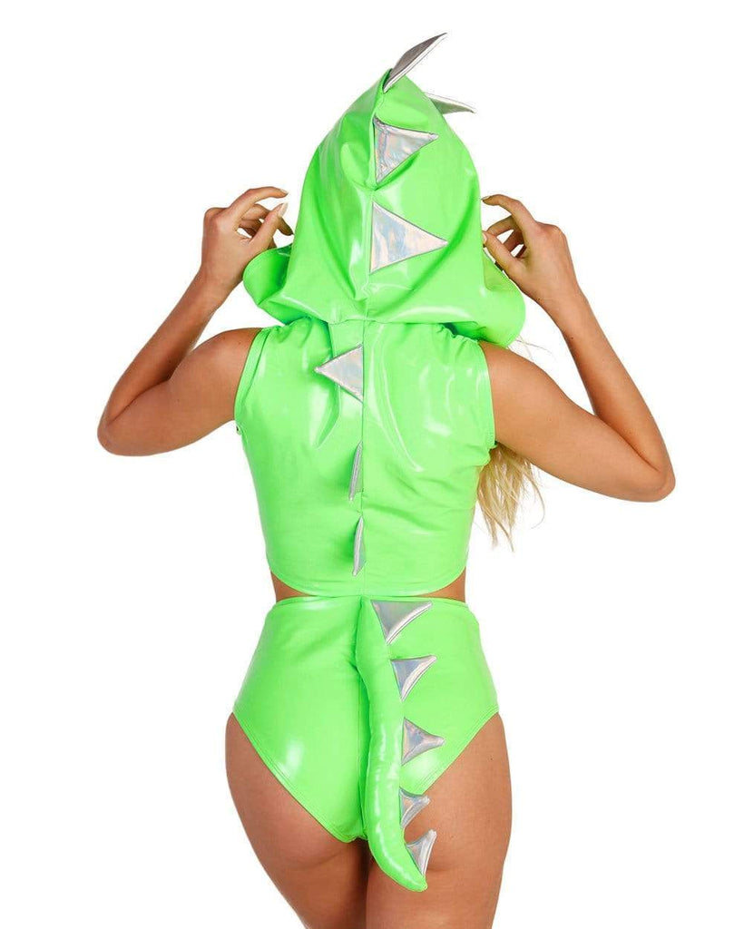 Dino-mite Costume Set-Neon Green-Back--Liberty---S-M