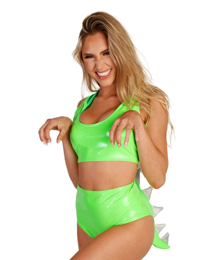 Dino-mite Costume Set-Neon Green-Front2--Liberty---S-M