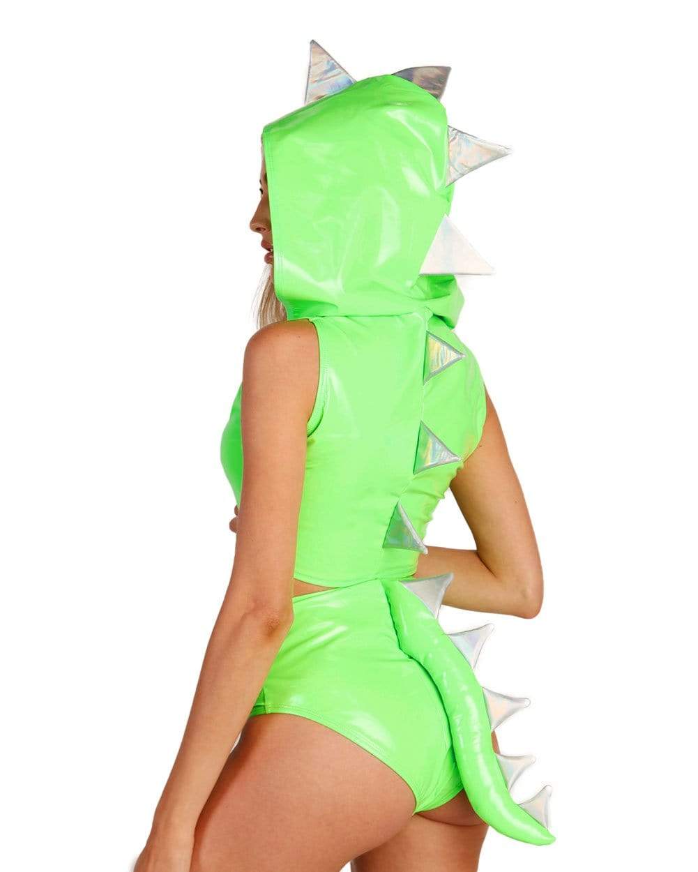 Dino-mite Costume Set-Neon Green-Side2--Liberty---S-M