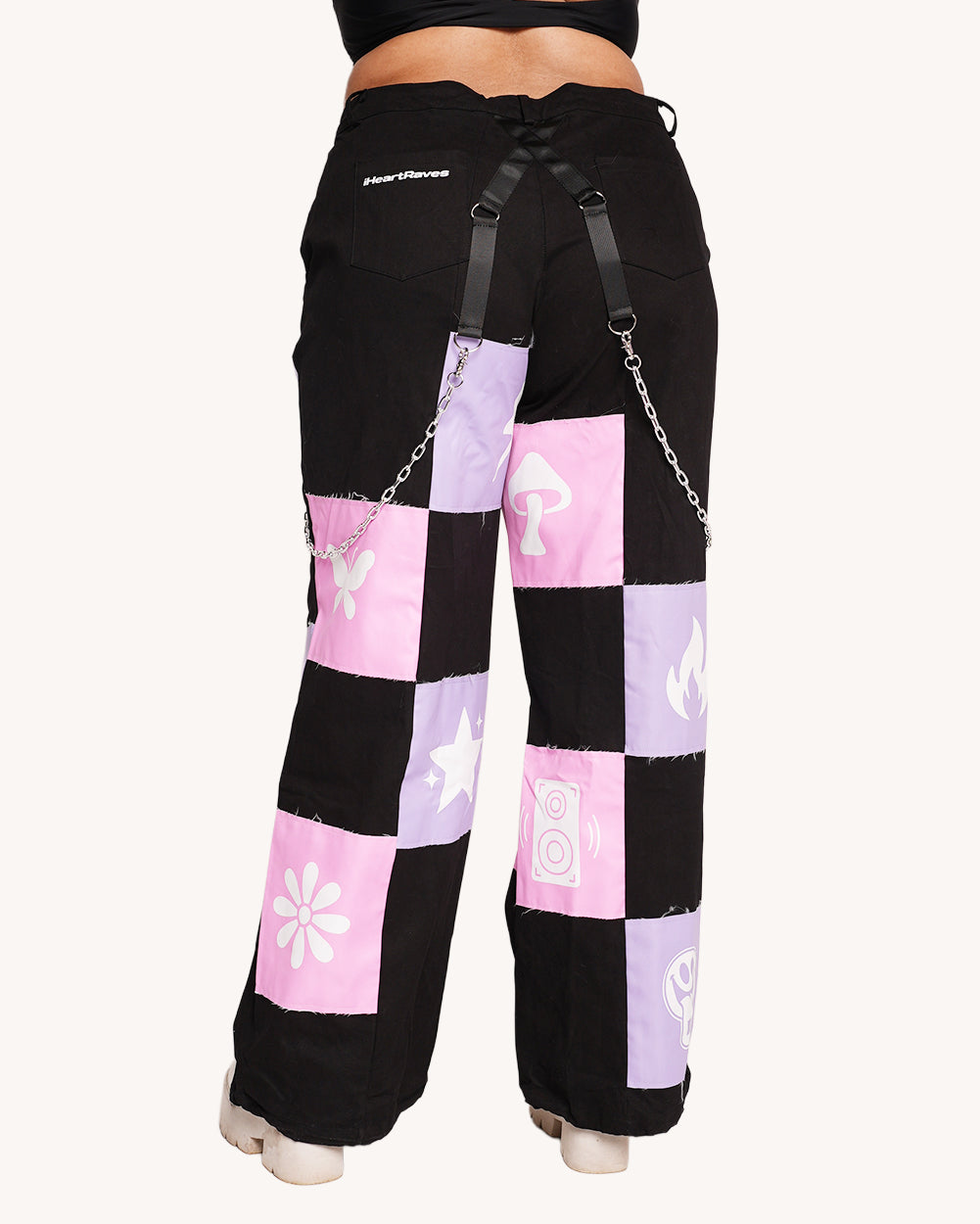 iHeartRaves Patchwork Cargo Pants - Image 36236431851703
