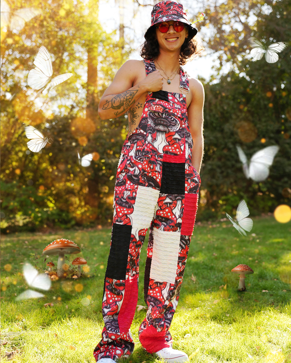 Secret of Life Mushroom Unisex Overalls-Men