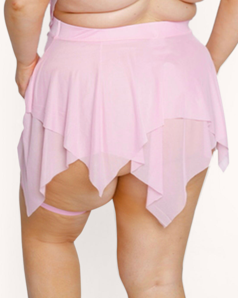 Candyfloss Skirt-Baby Pink-Curve1-Back--Milani---1X