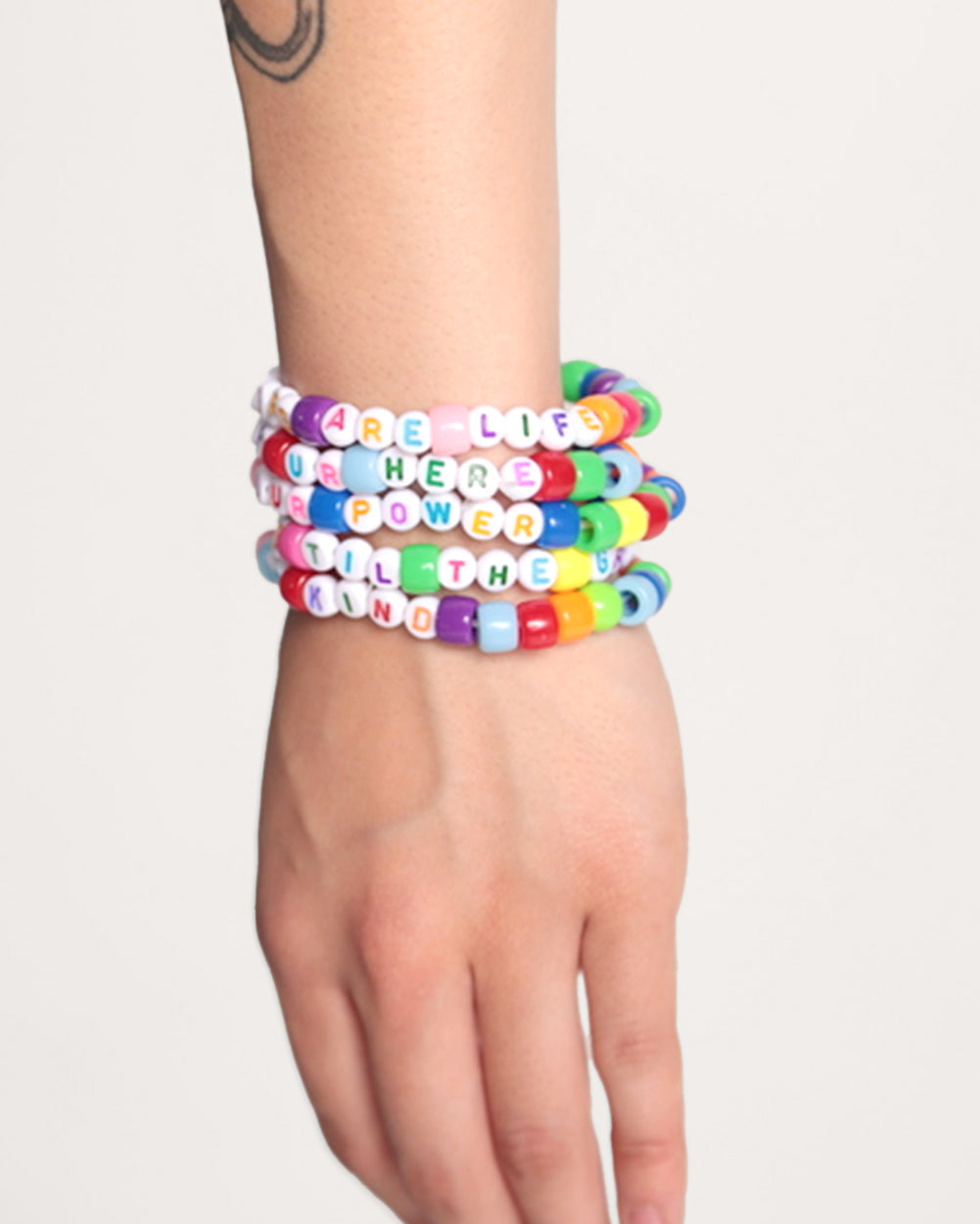 Rave to the Grave Kandi Bracelet Set-Assorted-Regular-Front--Model2