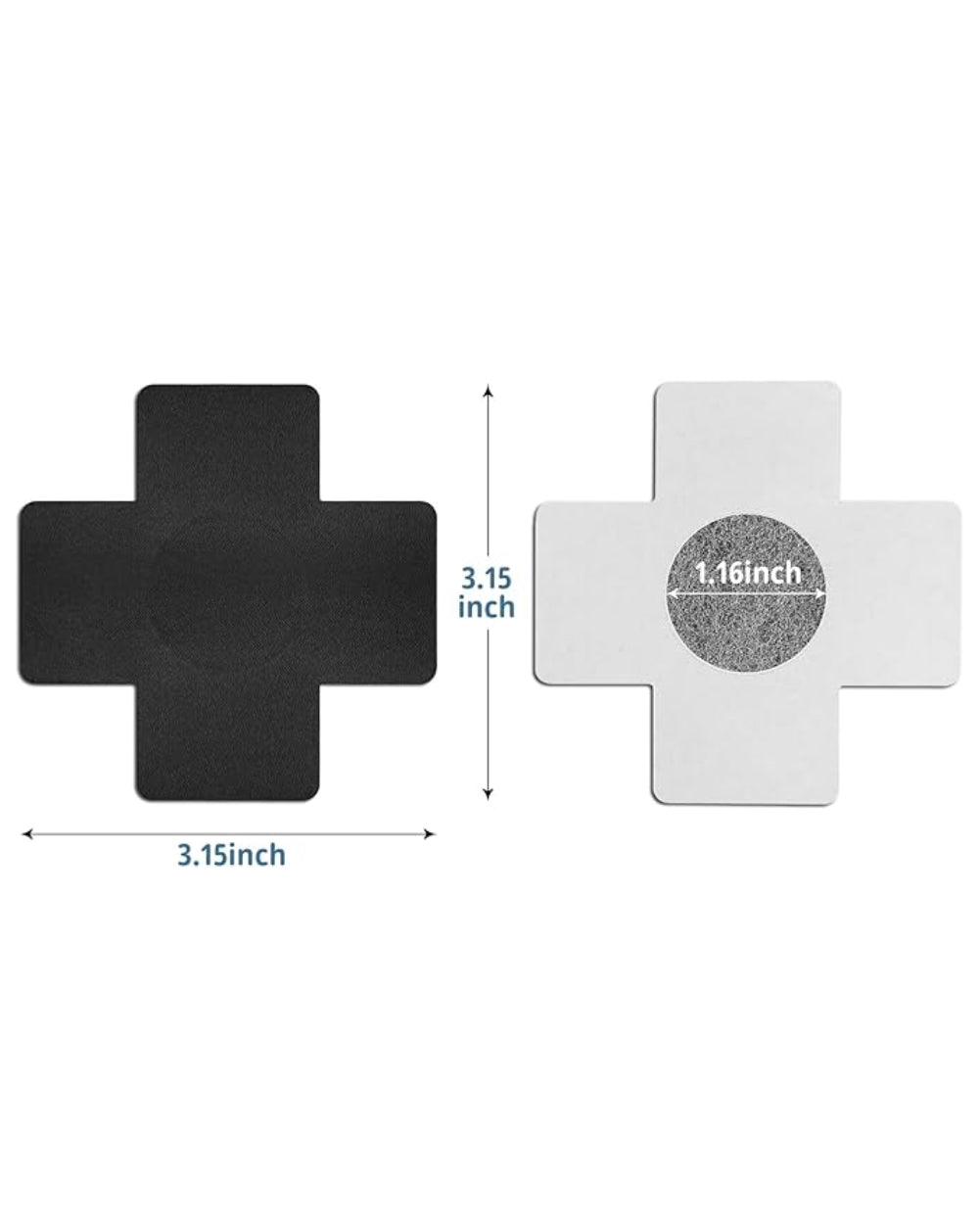 Euphoria 6-Pair Disposable Black Cross Pasties - Image 1