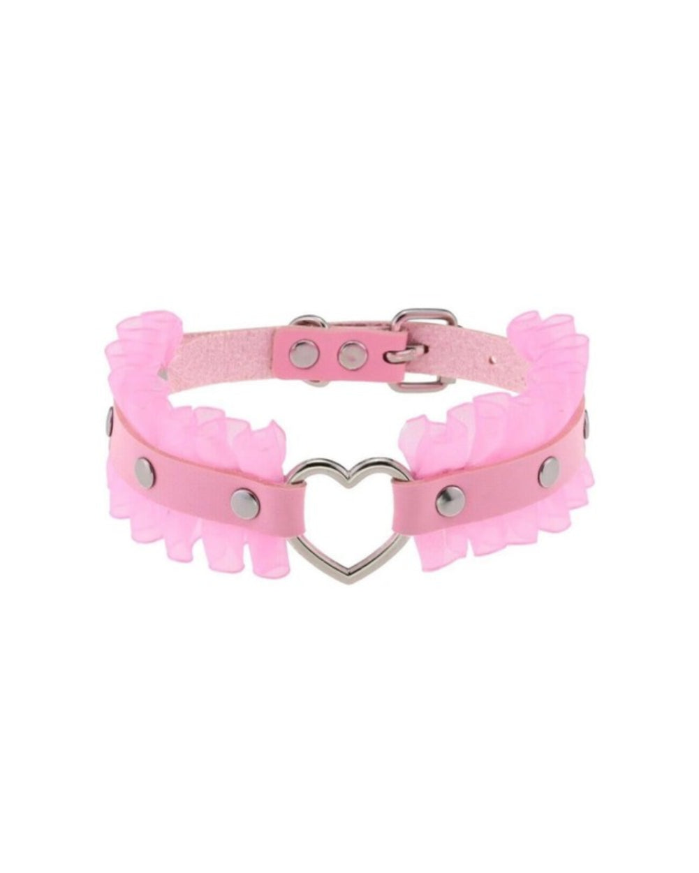 Everything is Romantic Ruffle Heart Choker - Image 5