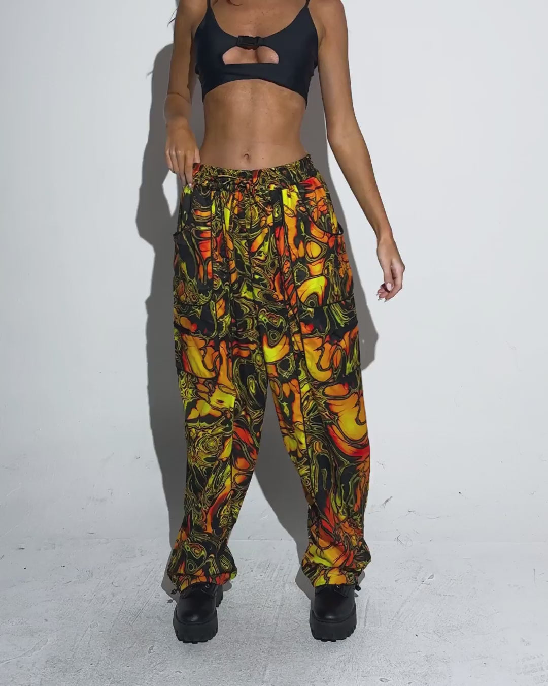 Planet Swirl Harem Unisex Pants - Image 35914929602743