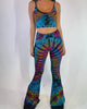 Neon Abyss Tie Dye Bell Bottom Leggings-Rainbow-Regular-allskus