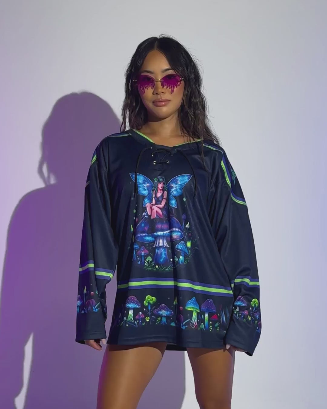 Night Trip UV Reactive Hockey Jersey - Image 37229212467383