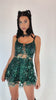 Under the Willow Tree Sequin Dress-Green-Regular-allskus