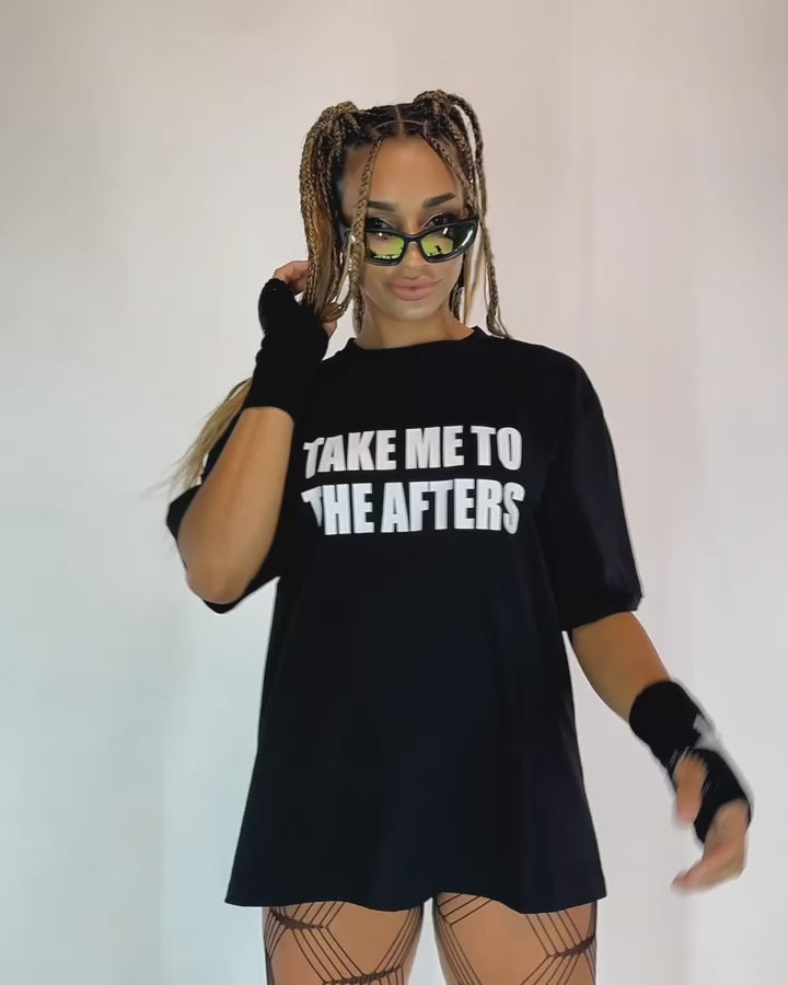 Take Me to the Afters Oversized Tee-Black/White-allskus