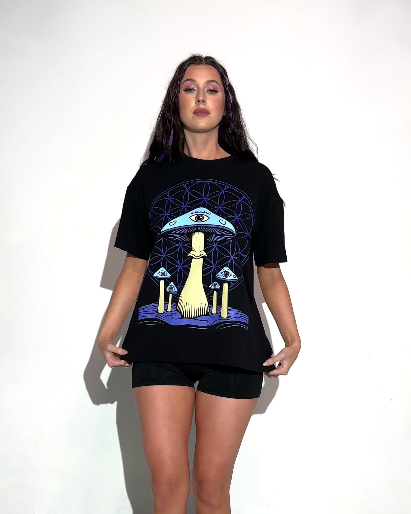 Wavy Cap Oversized Tee - Image 34715011449015