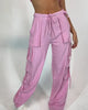 Strawberry Cream Parachute Pants-Baby Pink-allskus