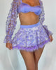 Genie Dust Floral Sequin Top-Lavender-Regular-allskus