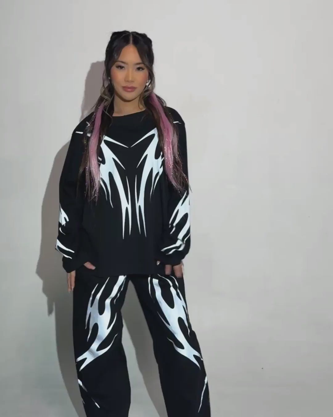 Coded in Chaos Unisex Reflective Long Sleeve - Image 34637000442039