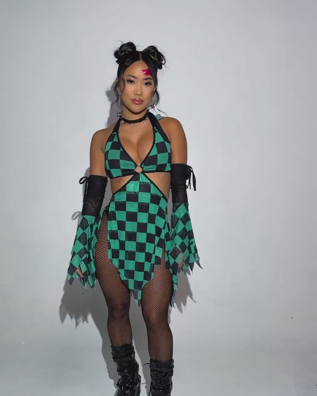 Demon's Mercy Mesh Dress with Sleeves - Image 33499529740471