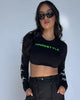 Hardstyle Hottie Long Sleeve Crop Top-Black/Green/White-allskus