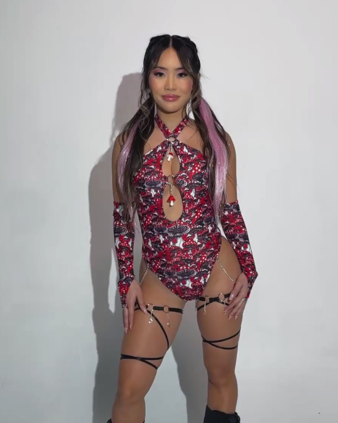 Secret of Life Mushroom Bodysuit with Sleeves - Image 34754612428983