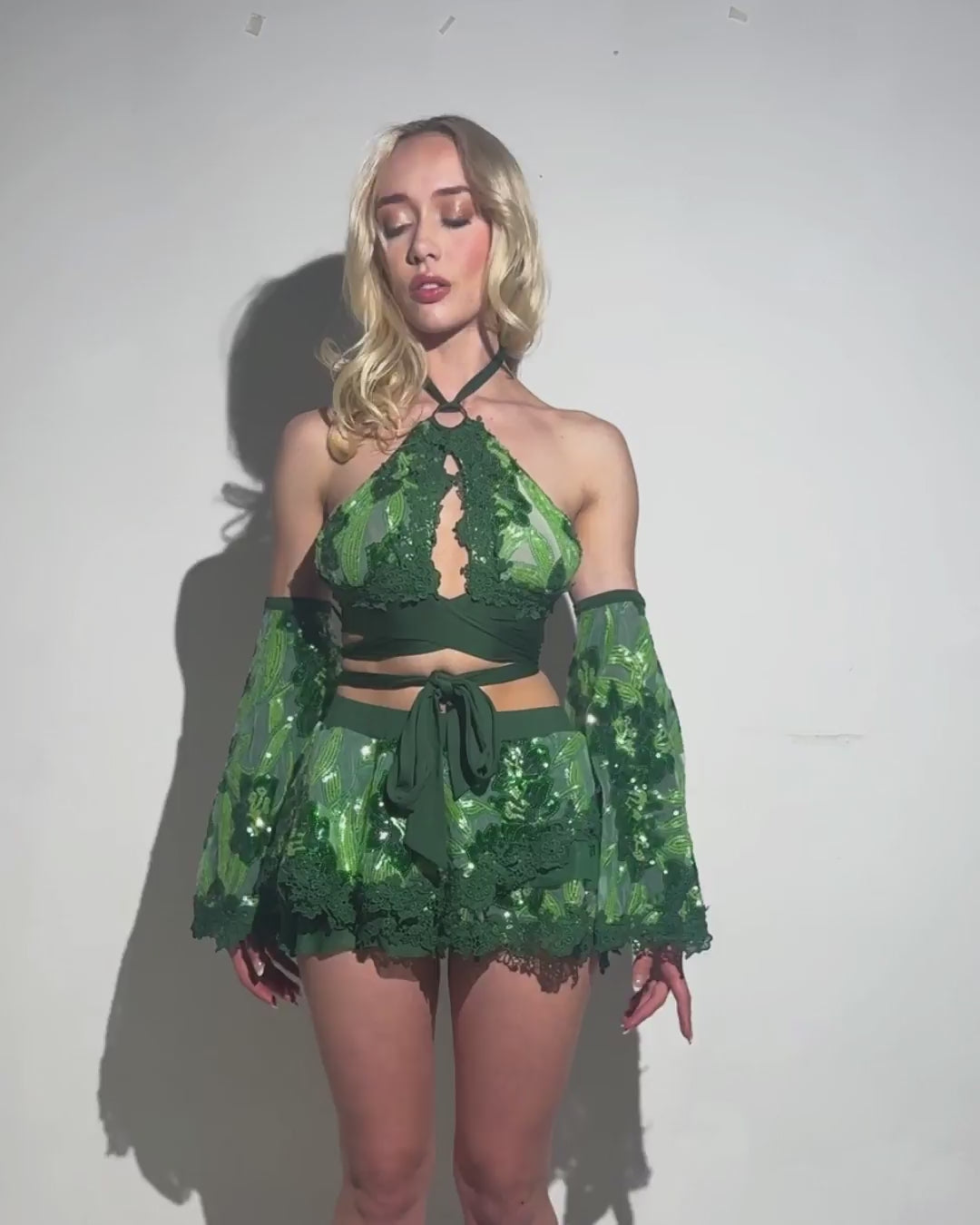 Fairytale Forest Floral Sequin Layered Skirt - Image 34839661805751