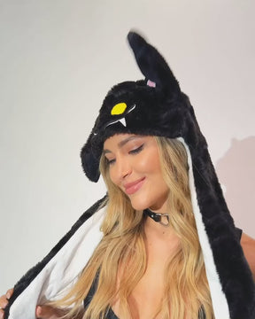 Good Omen Black Cat Hat-Black/Yellow-Regular-allskus