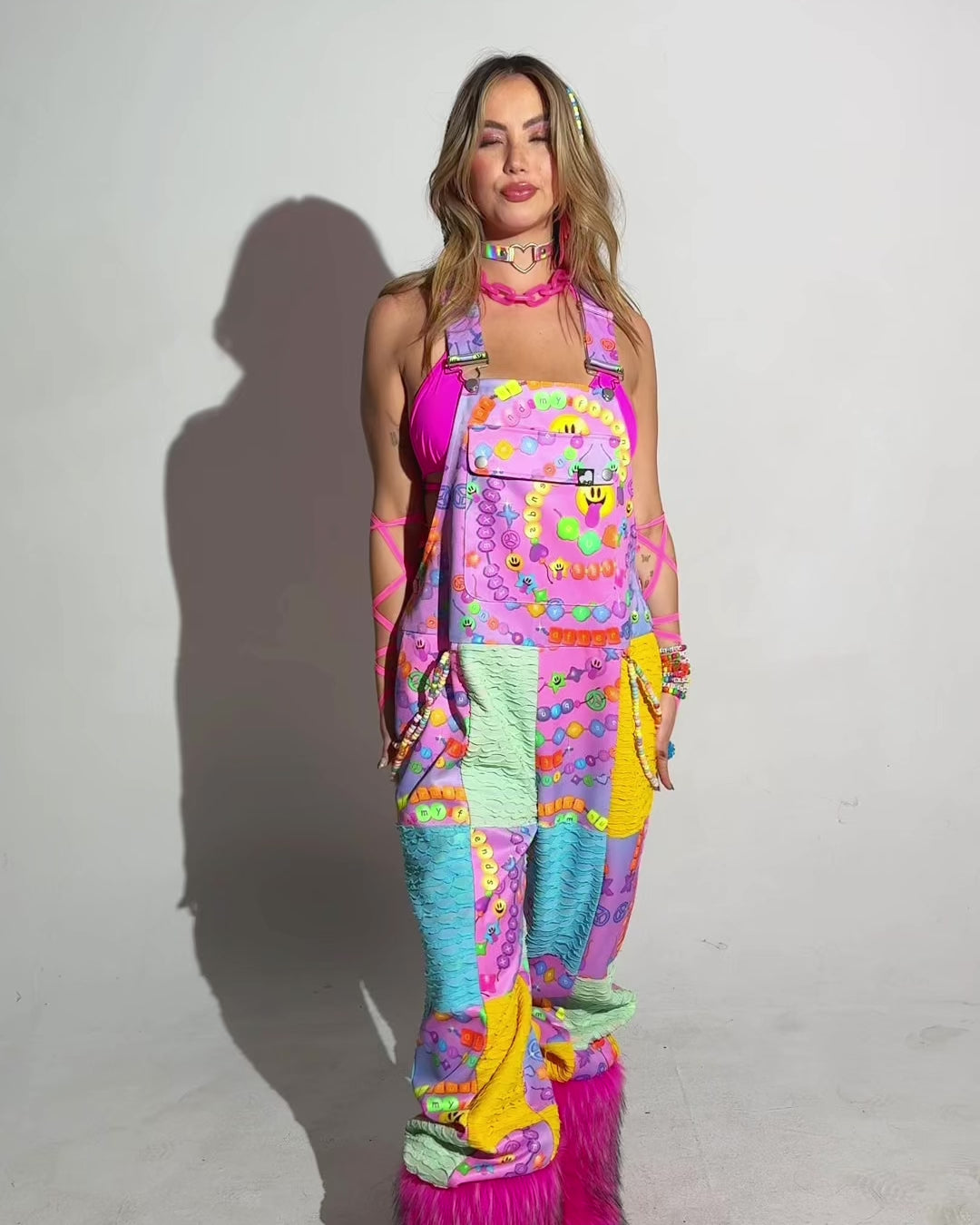 Pixxie Stixx x iHR Kandi Trip Overalls - Image 32747501387959