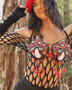 Magic Mushroom Carnival Bra-Black/Red/White-Regular-allskus