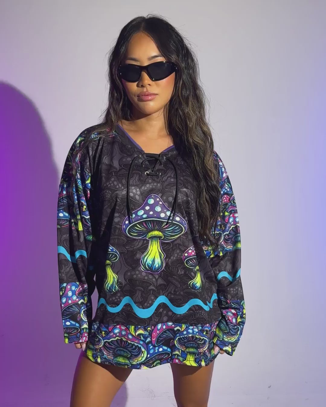 All These Shroomies UV Reactive Hockey Jersey - Image 37229275447479