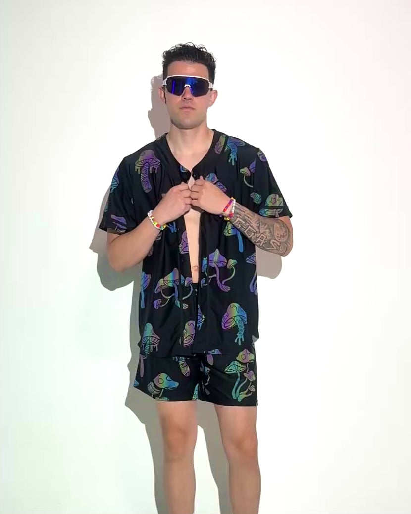 Kooky Chronicles Rainbow Reflective Baseball Jersey - Image 35271667450039