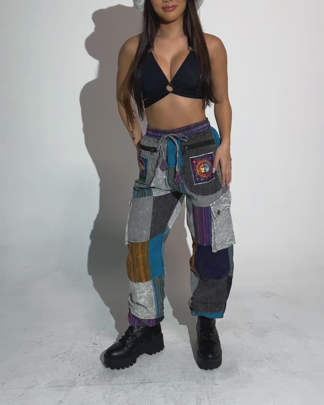 Plur Portal Unisex Harem Pants - Image 34961459249335