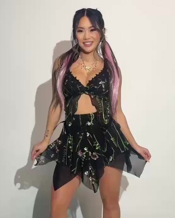 Lace Flower Fields Ruffle Skirt - Image 34712090771639