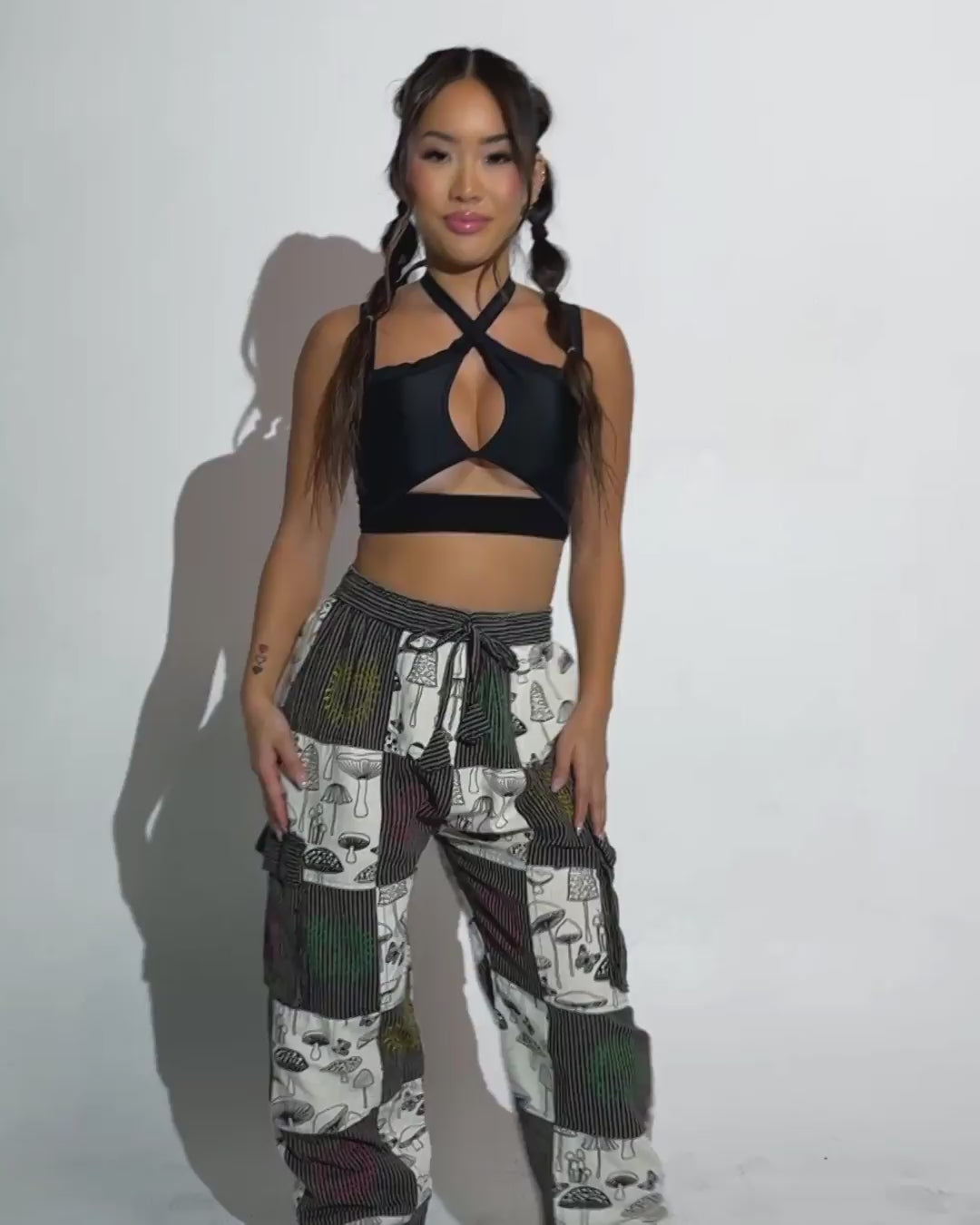 Just A Fun-Gi Patchwork Pants - Image 34337939030199