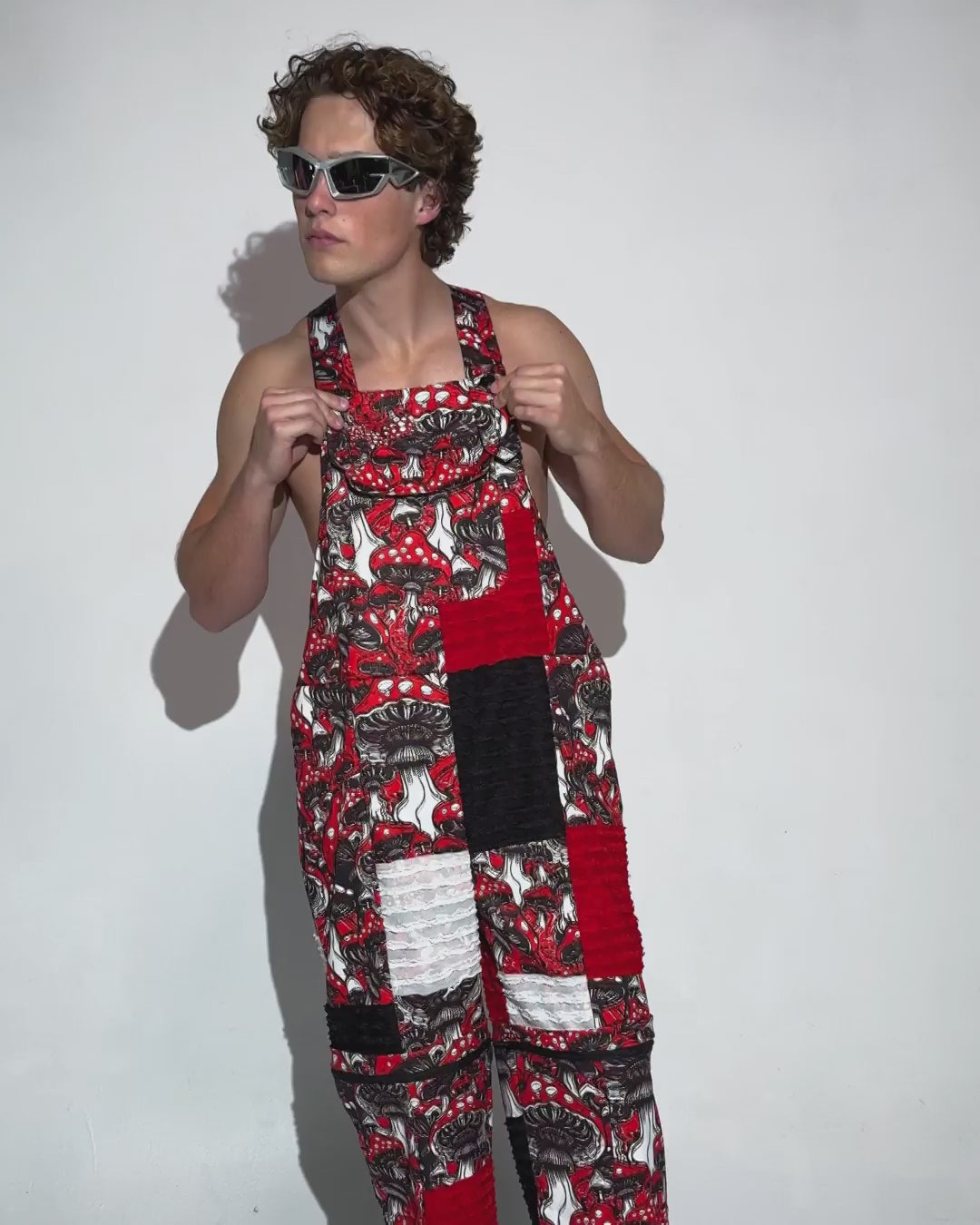 Secret of Life Mushroom Zipper Overalls - Image 34754594504887