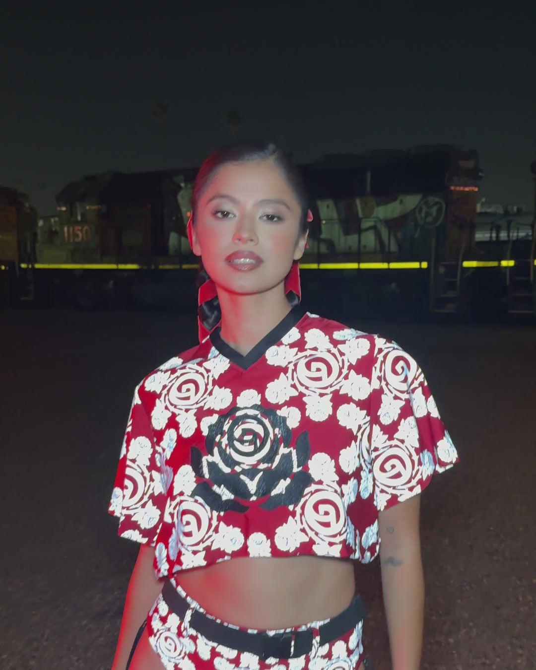 Deorro x iHR Silver Reflective Cropped Football Jersey - Image 38363789689015