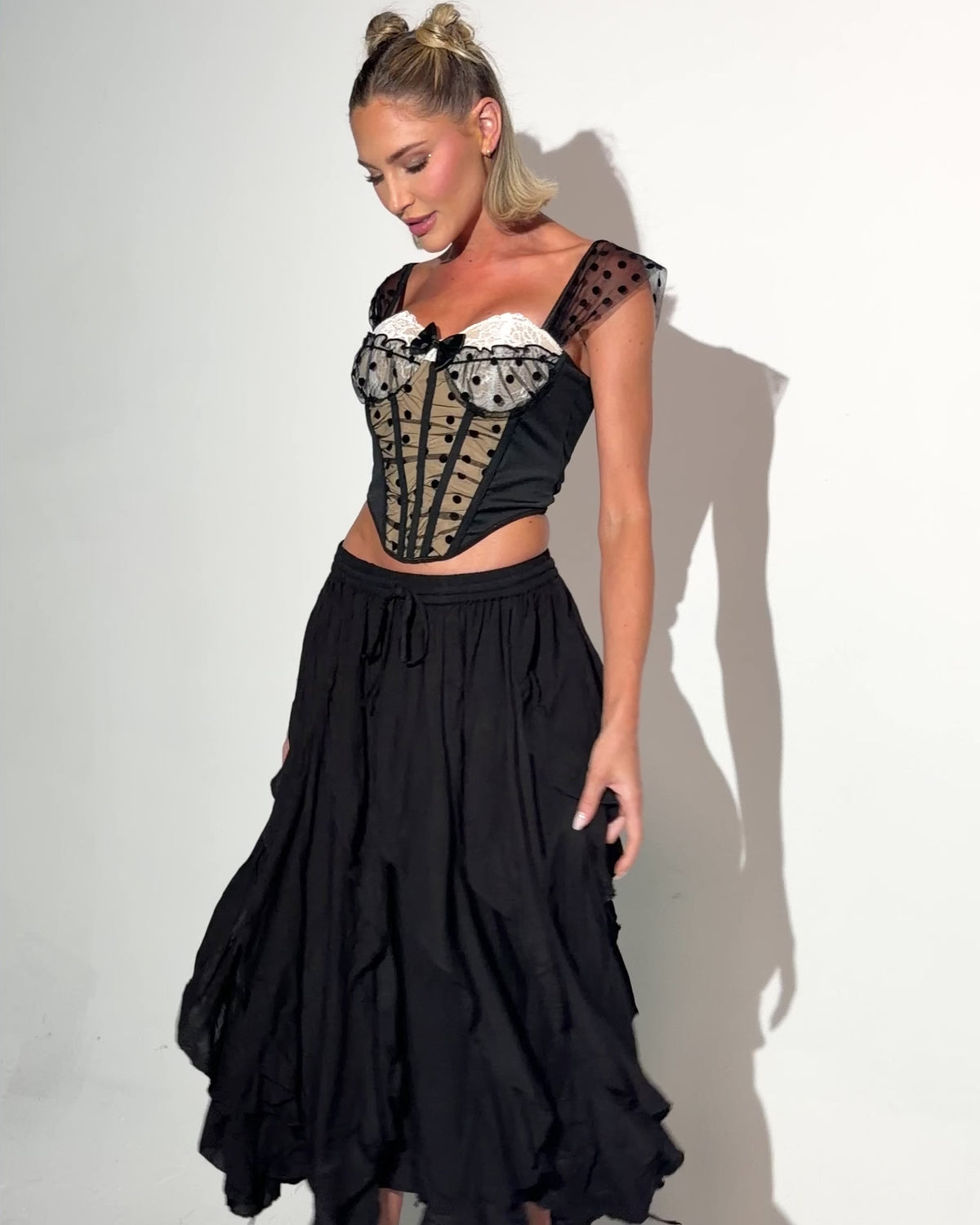 Dotty Lace Corset Top - Image 37849683558583