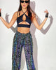 Alison Wonderland x iHR FMU Rainbow Reflective Harem Pants-Black/Rainbow-Regular-allskus