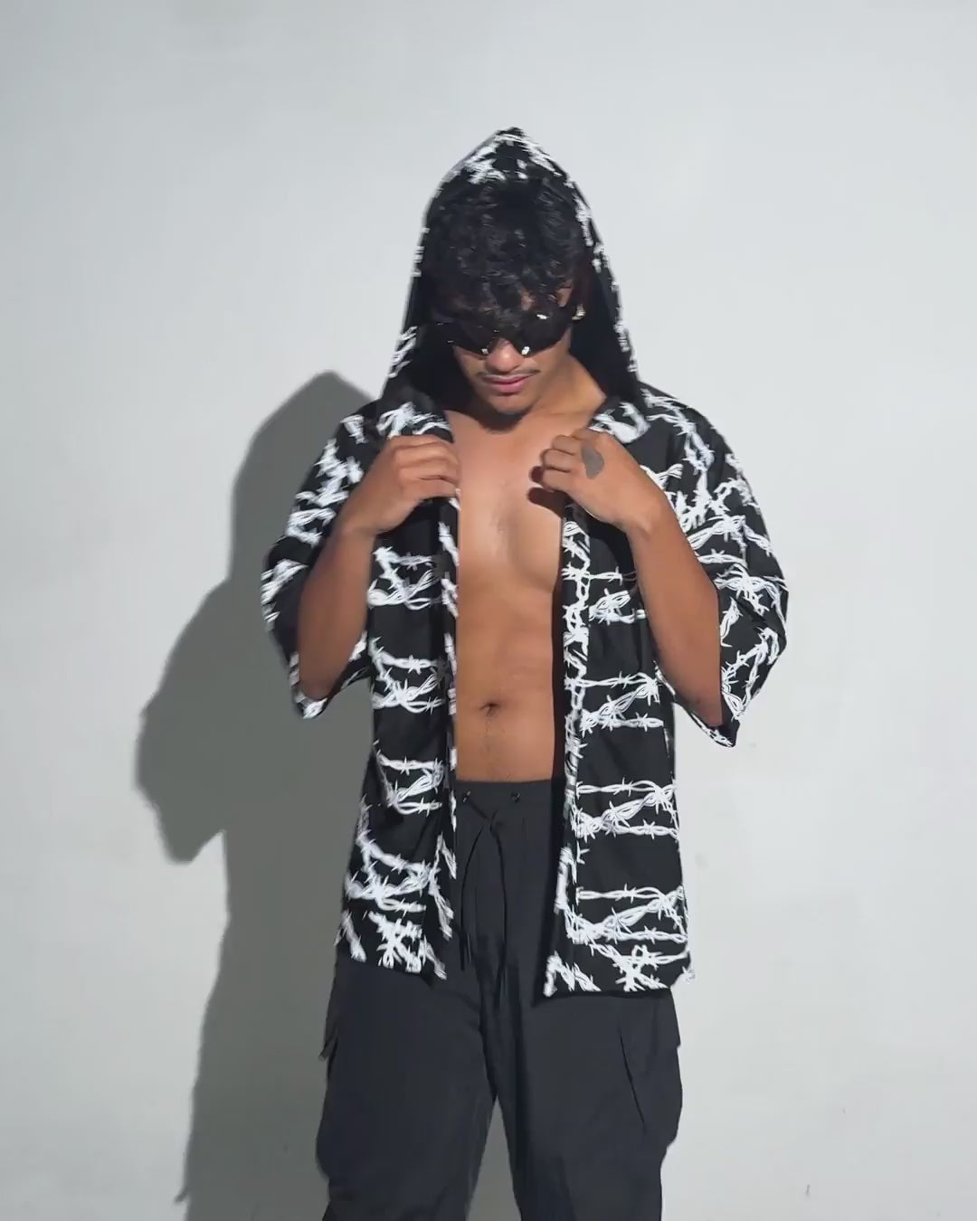 Live Wire Silver Reflective Robe - Image 34051497918647
