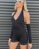Gimme that Hard Beat Romper with Sleeves-allskus