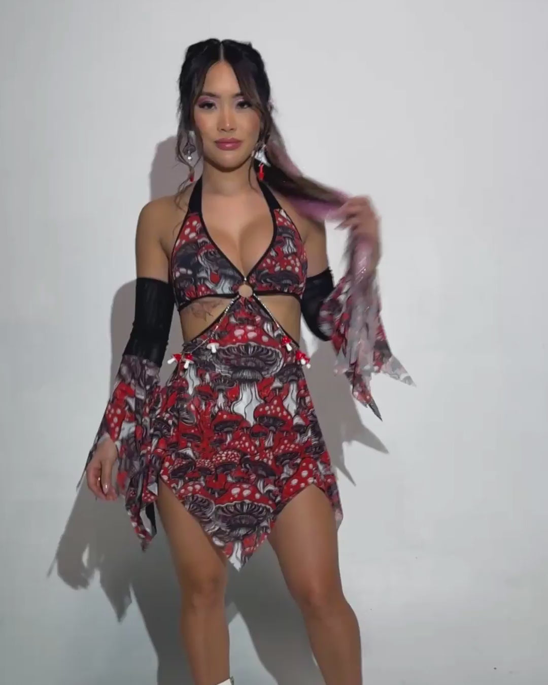 Secret of Life Mushroom Dress with Sleeves - Image 34754612953271