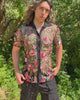 Forest Nymph Floral Camp Shirt-Black/Pink/White-Regular-allskus