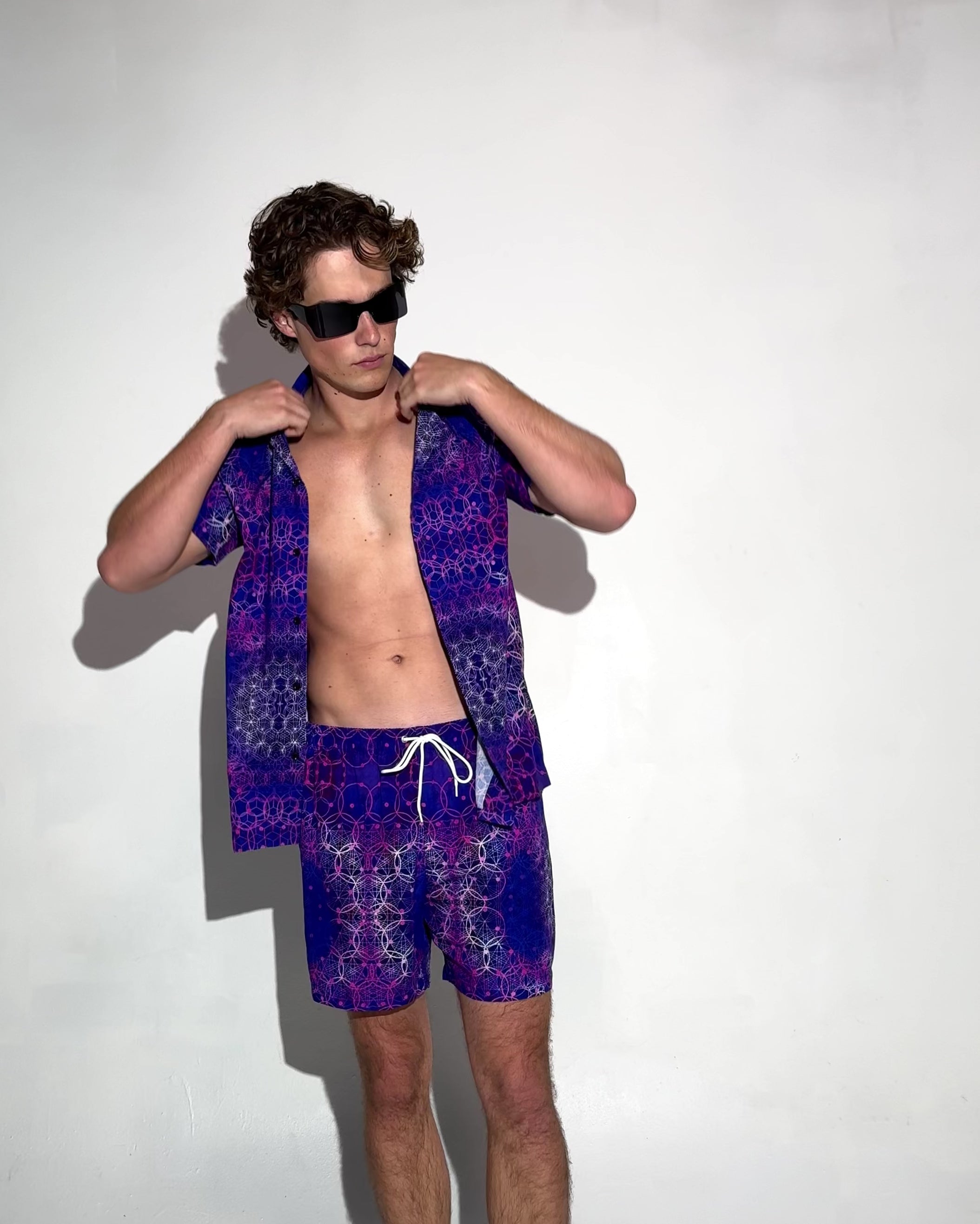 Violet Vibrations Camp Shirt - Image 34715065909431