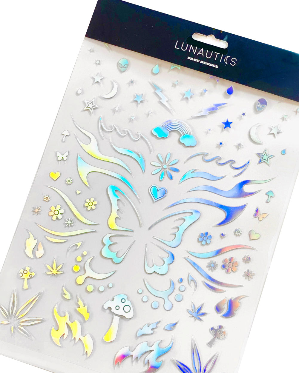 Lunautics Rave Day Face Stickers-Rainbow-Front2